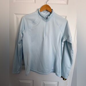 adidas women's zip Up Sweater in Light Blue